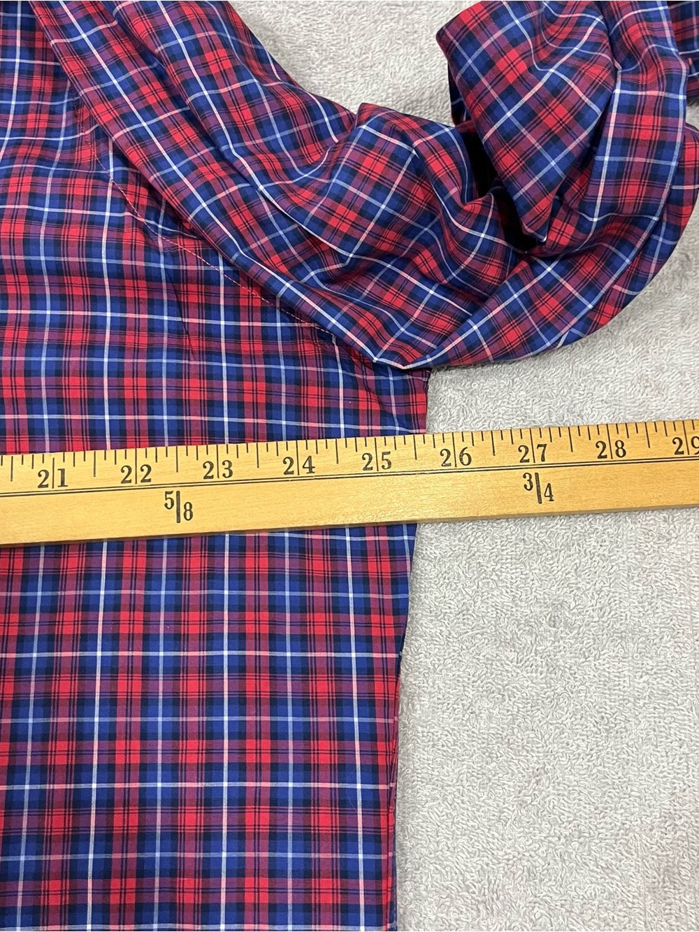 Polo Ralph Lauren Shirt Long Sleeve Button Up Mens XL red Plaid Cotton Stretch - Picture 4 of 5